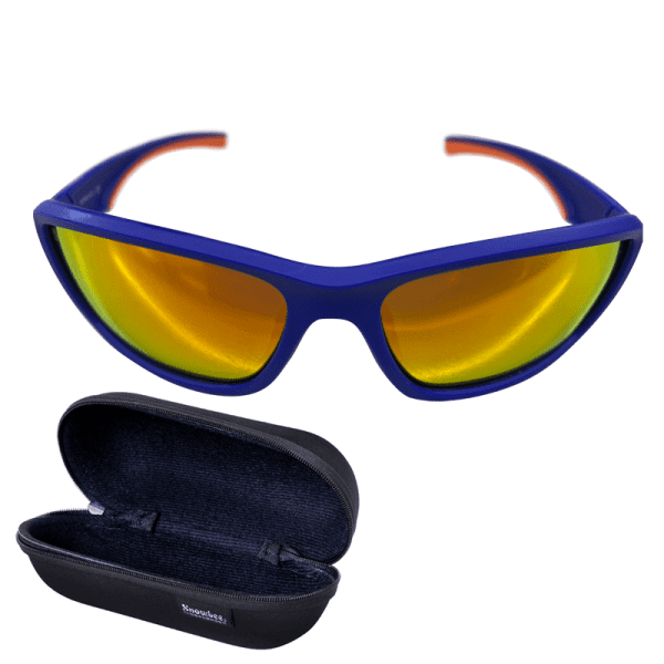 Spectre Full Frame Matt Navy Blue - Smoke Orange Lens