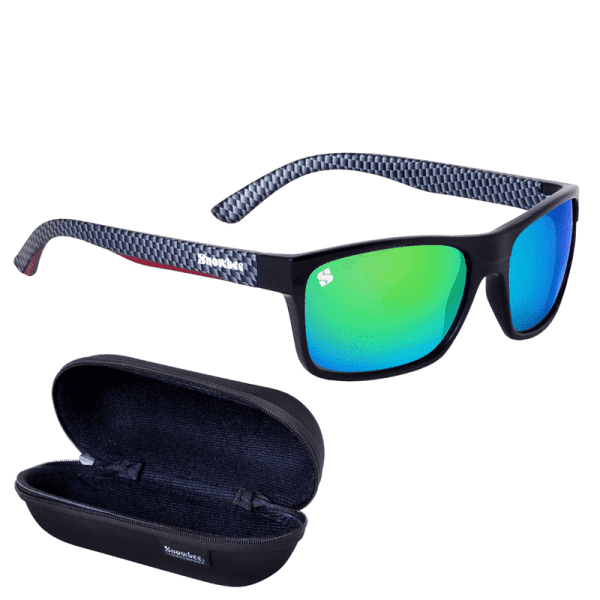 Spectre Retro Full Frame Black/Grey Check - Yellow/Green Mirror Lens