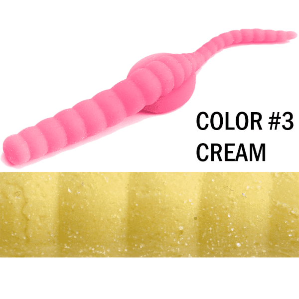 YUMMY BAIT TAIL TWISTER  <i>COLOR CREAM #3 </i>