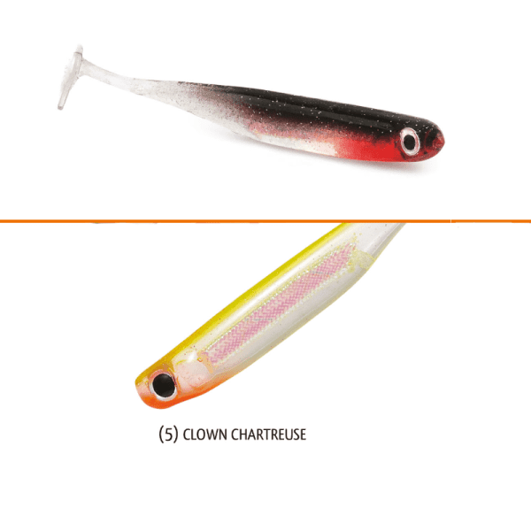 MINI SHAD TAIL 50mm <i class="destaque-color">Color Clown Chartreuse #75</i>