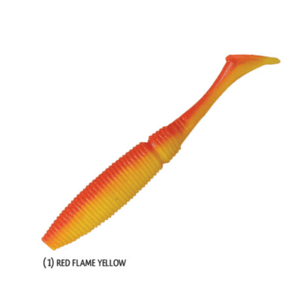 POWER SHAD DUAL 100mm <i class="destaque-color">Color Red Flame Yellow #21</i>