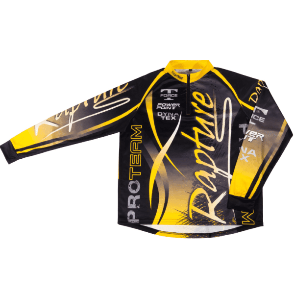 Polera Manga Larga Pro Team Sepado Rápido Fps +50 Color Negro/Amarillo Talla #Xxl