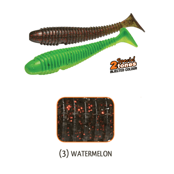 RIBBED SWING SHAD 95mm <i class="destaque-color">Color Water Melon #83</i>