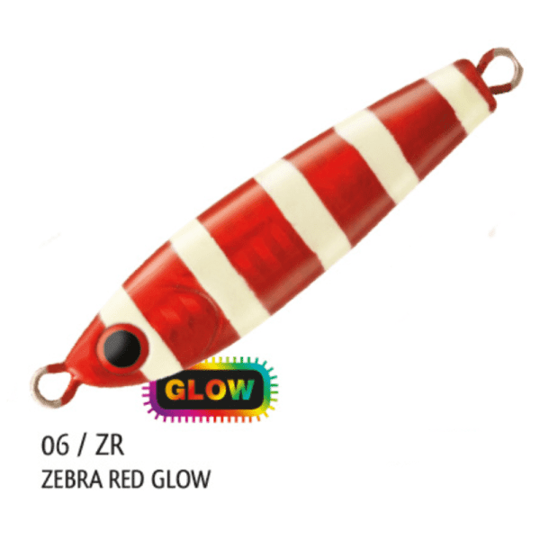 SHIRASU CASTING JIG 70mm 60g  <i class="destaque-color">Color #6 Zebra Red Glow</i>