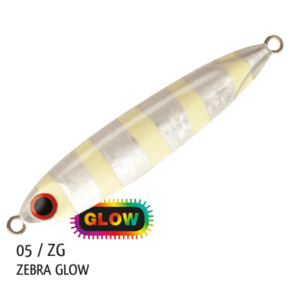 SLOW PITCH CASTING JIG 82mm 60g  <i class="destaque-color">Color #5 Zebra Glow</i>