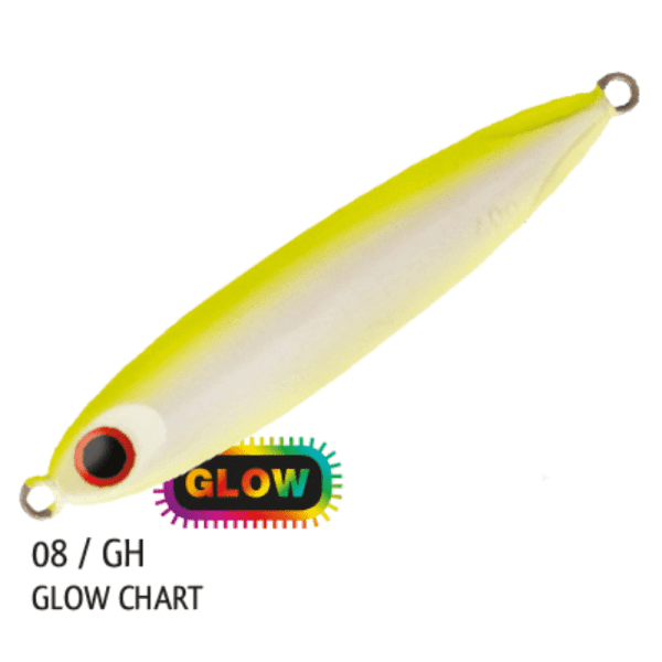 SLOW PITCH CASTING JIG 76mm 40g  <i class="destaque-color">Color #8 Color Glow Chart</i>