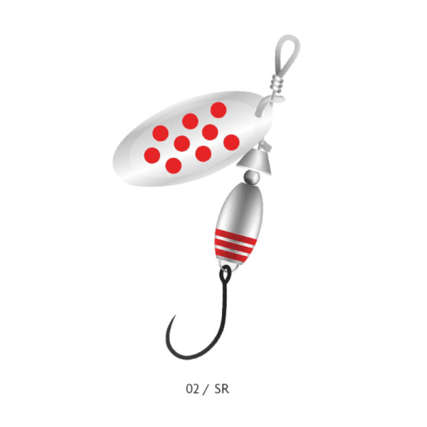 SPINNER HELIX #2 4.5g <i class="destaque-color">Color #61 Silver Red</i>