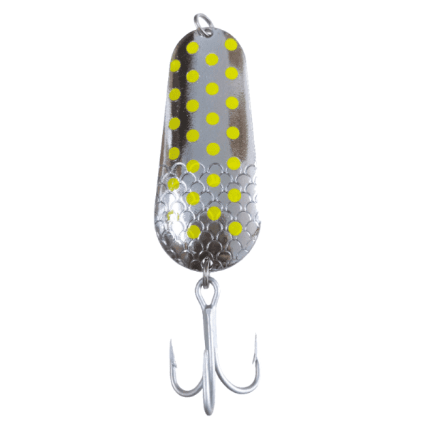 Cuchara Ondulante  - 48.2g  - 82mm  - Color Plata Puntos Amarillos