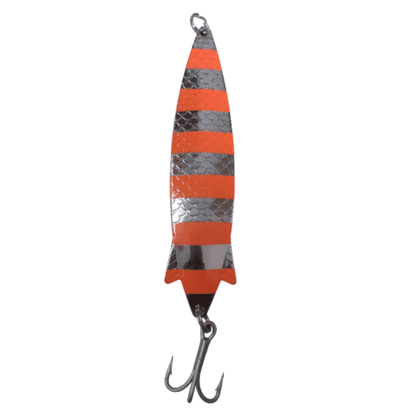 Cuchara Tobi  - 29.5g  - 10.6cm  - Color Plata Naranjo Fluo