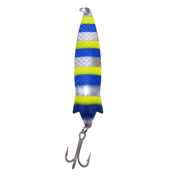 Cuchara Tobi  - 29.5g  - 10.6cm  - Color Plata Azul Amarillo