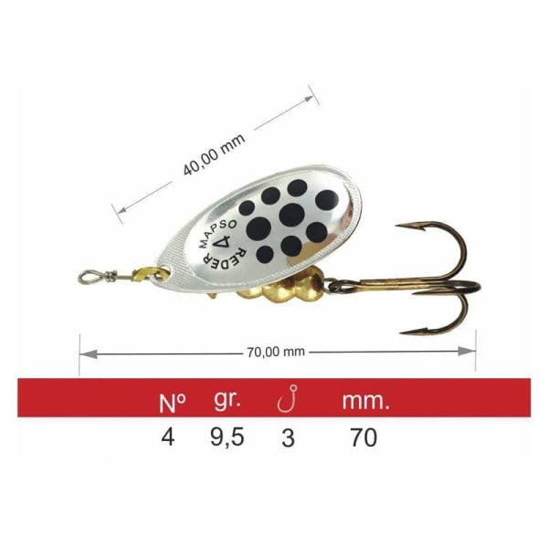 REDER LUN  9.5g  <i class="destaque-color">COLOR PLATA-NEGRO </i> - Imagen 2