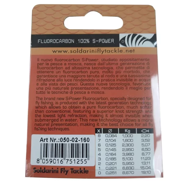 Fluorocarbon S-Power Tippet 50m 0,185mm 3X - Imagen 2