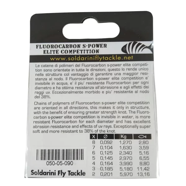 Fluorocarbon S-Power Elite Comp. Tippet 50m 0,092mm 8X - Imagen 2