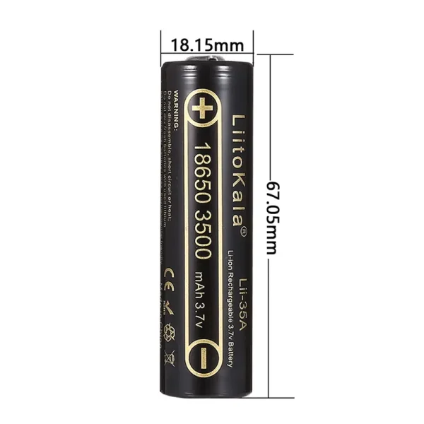 Pila Recargable 18650 LiitoKala - Imagen 2