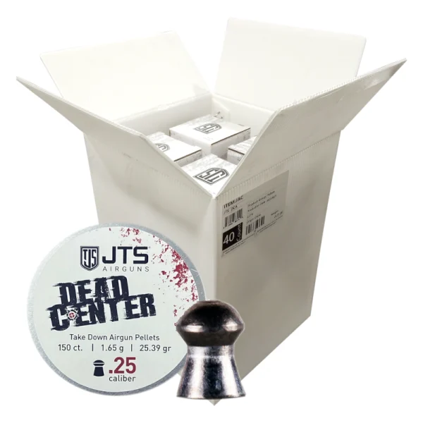 CAJA CERRADA (40u) DE DEAD CENTER MODELO DOMED - 25cal./6,35mm - 25,5 grains - 150 uds.