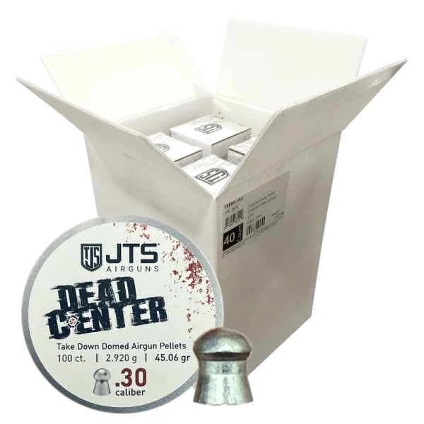 CAJA CERRADA (40u) DE DEAD CENTER MODELO DOMED - 30cal./7,62mm - 45 grains - 100 uds.