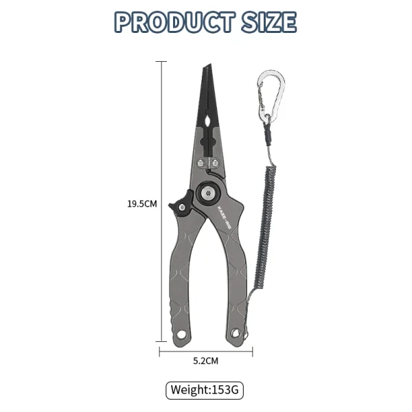Kaze-Rig Pro-Grip Fishing Pliers - Alicate de pesca multifuncional ProGrip - Imagen 2