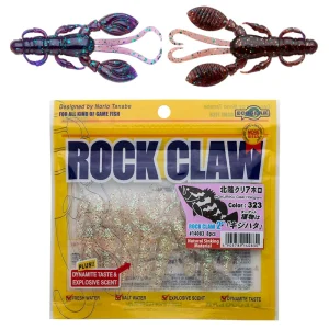 Vinilo EcoGear Rock Claw 2" COLOR 414 PURPLE-CIAN GLITTER/BROWN-YELLOW GLITTER