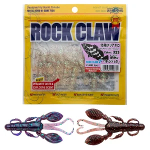 Vinilo EcoGear Rock Claw 2" COLOR 414 PURPLE-CIAN GLITTER/BROWN-YELLOW GLITTER