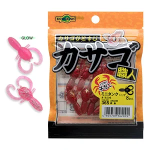 Vinilo EcoGear Kasago Shokunin Mini Tank 1-1/2" COLOR 158 PINK/WHITE (GLOW)