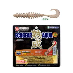 Vinilo EcoGear Jukusei Aqua Ring Max 3" COLOR J05 PEARLIZED WHITE/GOLD (GLOW)