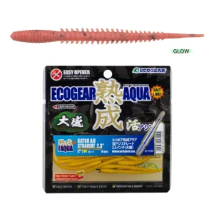 Vinilo EcoGear Jukusei Aqua Katsu Aji Straight 2.3" COLOR J06 SALMON/BLUE (GLOW)