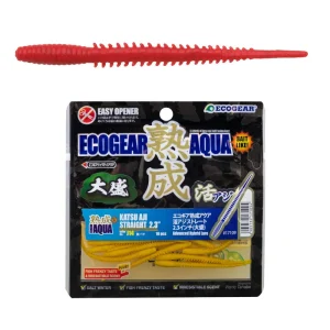 Vinilo EcoGear Jukusei Aqua Katsu Aji Straight 2.3" COLOR J08 RED