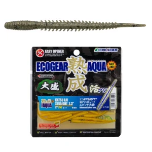 Vinilo EcoGear Jukusei Aqua Katsu Aji Straight 2.3" COLOR J16 BLACK/GOLD