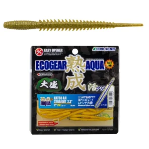 Vinilo EcoGear Jukusei Aqua Katsu Aji Straight 2.3" COLOR J17 BROWN/GOLD