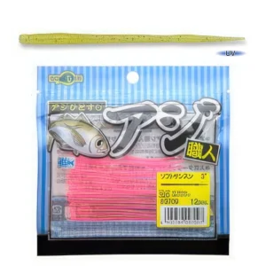 Vinilo EcoGear Soft Sansun 3" COLOR 504 CHARTREUSE RED FLAKE (UV)