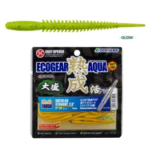 Vinilo EcoGear Jukusei Aqua Katsu Aji Straight 2.3" COLOR J12 CHARTREUSE/GOLD (GLOW)