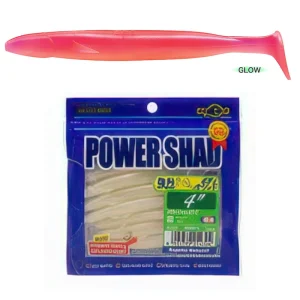 Vinilo EcoGear Power Shad 4" COLOR 102 PINK/ORANGE (GLOW)