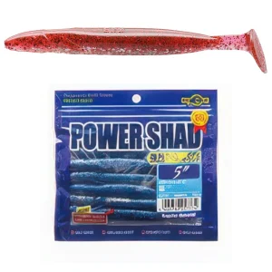 Vinilo EcoGear Power Shad 5" COLOR 111 RED/TRANSPARENT