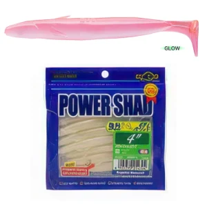 Vinilo EcoGear Power Shad 4" COLOR 119 PINK/WHITE (GLOW)