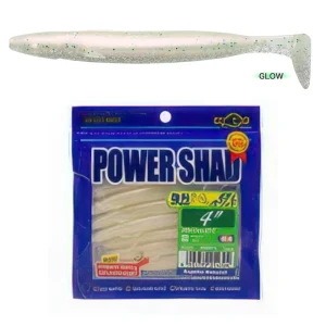 Vinilo EcoGear Power Shad 4" COLOR 163 PEARLIZED WHITE (GLOW)