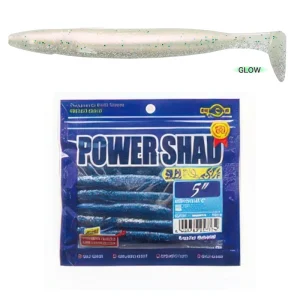 Vinilo EcoGear Power Shad 5" COLOR 163 PEARLIZED WHITE (GLOW)