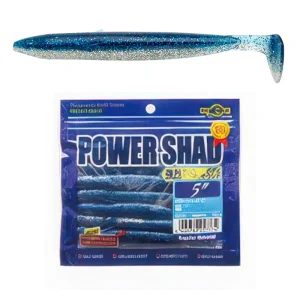 Vinilo EcoGear Power Shad 5" COLOR 168 BLUE/WHITE