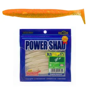 Vinilo EcoGear Power Shad 4" COLOR 440 ORANGE/GOLD