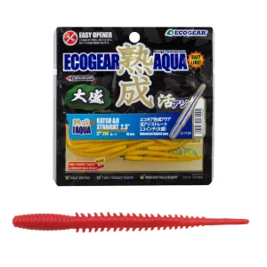 Vinilo EcoGear Jukusei Aqua Katsu Aji Straight 2.3" COLOR J08 RED