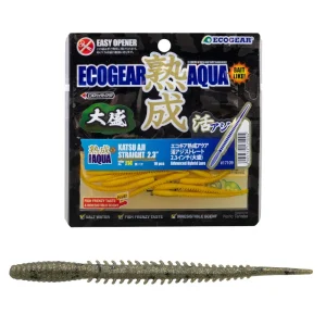 Vinilo EcoGear Jukusei Aqua Katsu Aji Straight 2.3" COLOR J16 BLACK/GOLD