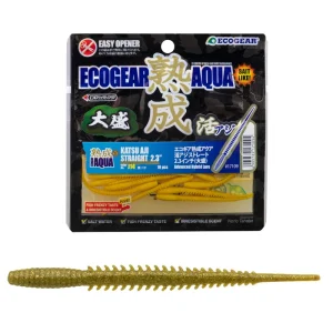 Vinilo EcoGear Jukusei Aqua Katsu Aji Straight 2.3" COLOR J17 BROWN/GOLD