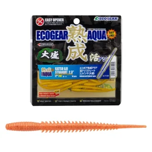 Vinilo EcoGear Jukusei Aqua Katsu Aji Straight 2.3" COLOR J18 ORANGE/GOLD