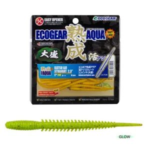 Vinilo EcoGear Jukusei Aqua Katsu Aji Straight 2.3" COLOR J12 CHARTREUSE/GOLD (GLOW)