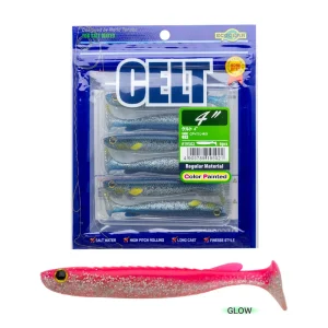 Vinilo EcoGear Celt 4" COLOR 158 PINK HOLO(GLOW)
