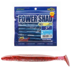 Vinilo EcoGear Power Shad 5" COLOR 111 RED/TRANSPARENT