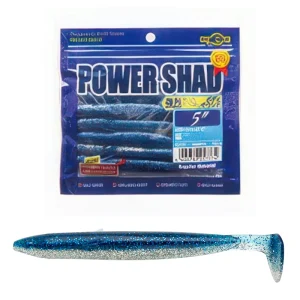 Vinilo EcoGear Power Shad 5" COLOR 168 BLUE/WHITE
