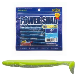 Vinilo EcoGear Power Shad 5" COLOR 277 CHARTREUSE/SILVER