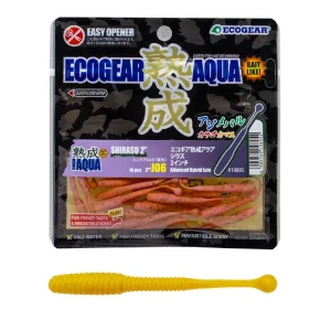 Vinilo EcoGear Jukusei Aqua Shirasu 2" COLOR J14 YELLOW BACHI