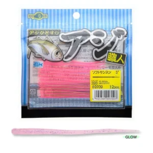 Vinilo EcoGear Soft Sansun 3" COLOR 292 CLEAR PINK GLOW BLUE FLAKE