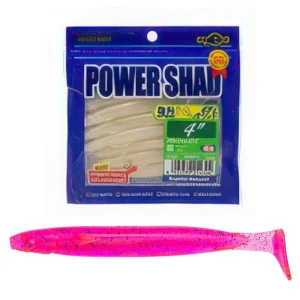 Vinilo EcoGear Power Shad 4" COLOR 163 CHIKA CHIKA MURORAN GLOW